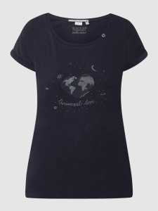 Granatowy t-shirt Ragwear z bawełny