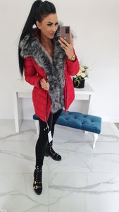 Płaszcz Etnee w stylu casual z kapturem