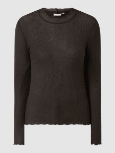 Brązowy sweter Saint Tropez w stylu casual z wełny