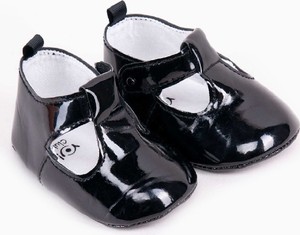 Czarne buciki niemowlęce Yoclub na rzepy