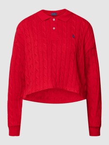 Czerwony sweter POLO RALPH LAUREN z dzianiny
