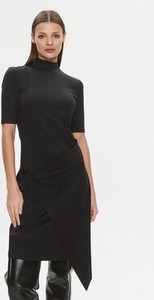 Czarna sukienka Calvin Klein w stylu casual z dżerseju