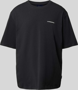 Czarny t-shirt Peek&Cloppenburg z krótkim rękawem w stylu casual