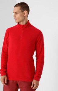Czerwona bluza outhorn w sportowym stylu z polaru