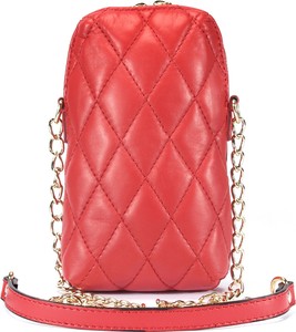 Czerwona torebka Domeno w stylu glamour matowa