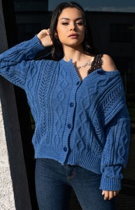 Niebieski sweter MERRIBEL w stylu casual