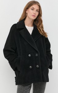 Czarny płaszcz Marella z wełny w stylu klasycznym bez kaptura