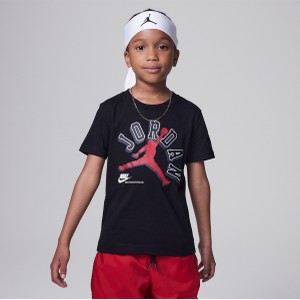 Czarna koszulka dziecięca Jordan dla chłopców z dżerseju