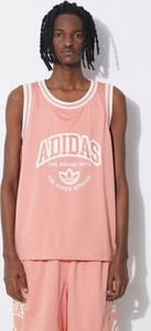 Różowa koszulka Adidas Originals z krótkim rękawem