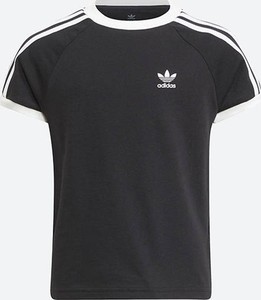 Czarna koszulka dziecięca Adidas Originals z krótkim rękawem