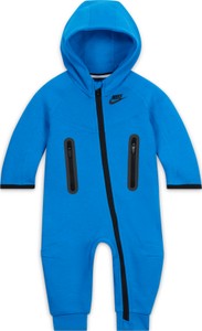 Pajacyk dla niemowląt Nike Sportswear Tech Fleece Hooded - Niebieski