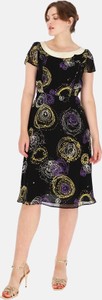Sukienka POTIS & VERSO midi z okrągłym dekoltem z krótkim rękawem