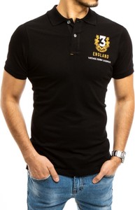 Czarna koszulka polo Dstreet z krótkim rękawem