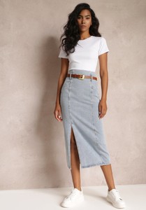 Spódnica Renee midi w stylu casual z jeansu