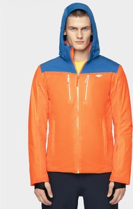 Pomarańczowa kurtka 4F w sportowym stylu krótka