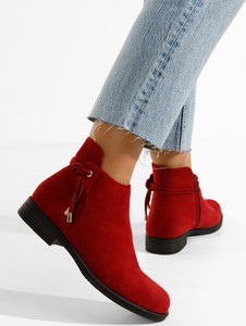 Czerwone botki Zapatos na zamek w stylu casual