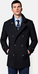 Płaszcz męski LANCERTO w stylu casual z wełny