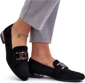 Czarne buty Sergio Leone z płaską podeszwą