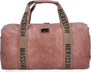 Różowa torba podróżna Herisson ze skóry ekologicznej