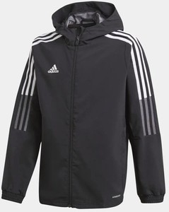 Czarna kurtka dziecięca Adidas z tkaniny