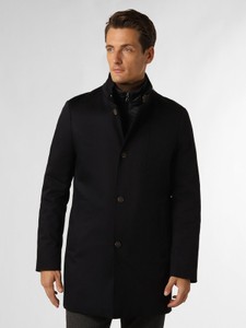 Czarny płaszcz męski Cinque z bawełny