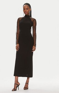 Czarna sukienka Karl Lagerfeld z długim rękawem