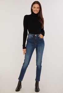 Granatowe jeansy Monnari z bawełny w street stylu