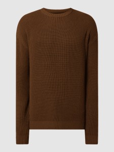 Brązowy sweter Jack & Jones w stylu casual z bawełny