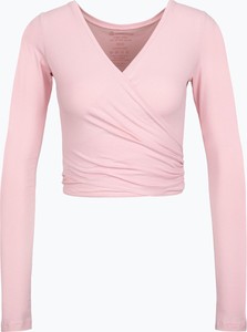 Różowa bluzka Moonholi z długim rękawem w stylu casual