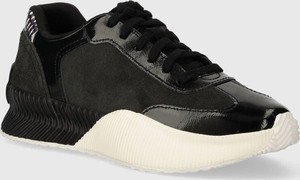 Czarne buty sportowe Sorel na platformie z zamszu