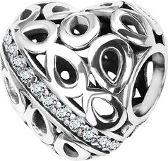 Dots - Biżuteria Yes Beads srebrny z cyrkoniami - serce - Dots