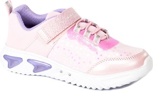 Różowe buty sportowe dziecięce Geox dla dziewczynek sznurowane