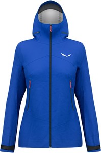 Niebieska kurtka Salewa z kapturem w sportowym stylu krótka