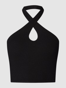Czarna bluzka Urban Classics z krótkim rękawem w stylu casual z okrągłym dekoltem