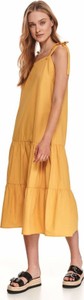 Żółta sukienka Top Secret z tkaniny