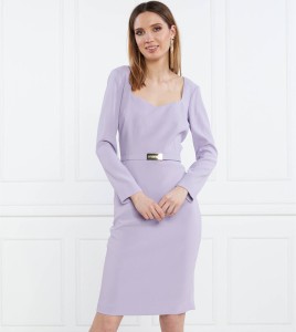 Fioletowa sukienka Pinko z długim rękawem mini w stylu casual