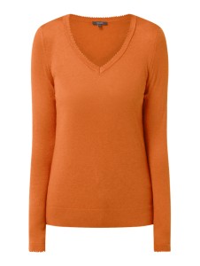 Pomarańczowy sweter Montego z bawełny w stylu casual