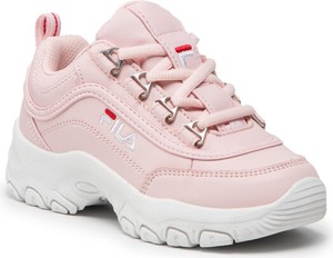 Różowe buty sportowe dziecięce Fila sznurowane dla dziewczynek