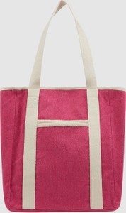 Różowa torebka Esprit lakierowana w wakacyjnym stylu na ramię