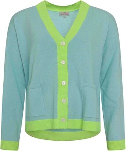 Zielony sweter Zwillingsherz w stylu casual z kaszmiru