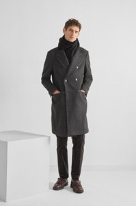 Czarny płaszcz męski Selected Homme w stylu casual