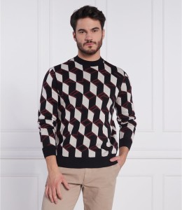Sweter Emporio Armani w młodzieżowym stylu z okrągłym dekoltem
