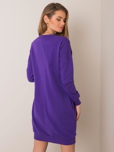 Fioletowa sukienka Factory Price z długim rękawem mini w stylu casual