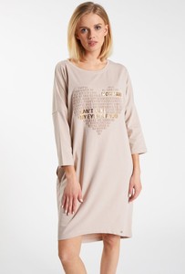 Sukienka Monnari z długim rękawem mini z bawełny