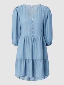 Niebieska sukienka Esprit w stylu casual z długim rękawem z tkaniny