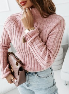 Różowy sweter Pakuten w stylu casual