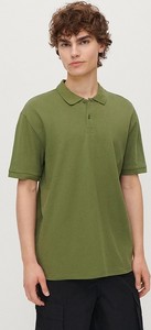 Zielona koszulka polo House w stylu casual z krótkim rękawem