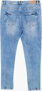 Niebieskie jeansy Cropp z tkaniny w street stylu