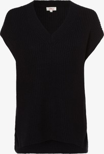 Granatowy sweter S.Oliver z wełny w stylu casual