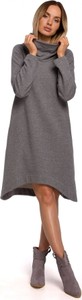 Sukienka MOE z bawełny w stylu casual z długim rękawem